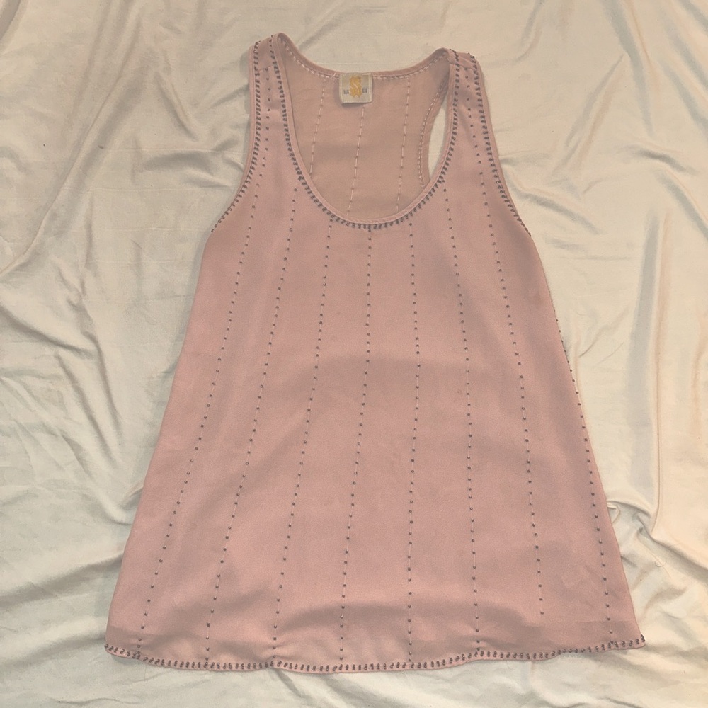 Blush pink dress tank